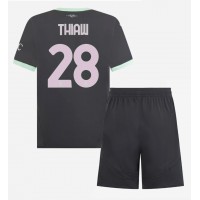 Maglia Calcio AC Milan Malick Thiaw #28 Terza Divisa Bambino 2024-25 Manica Corta (+ pantaloncini)